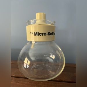 Vintage Gemco The Micro-Kettle Microwave Tea Kettle Coffee Pot 4c‎ Almond